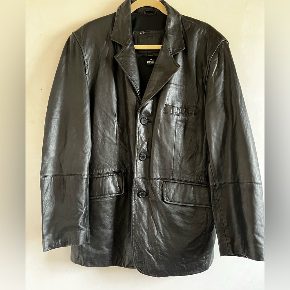 Vintage Ciro Citterio Black Leather Jacket